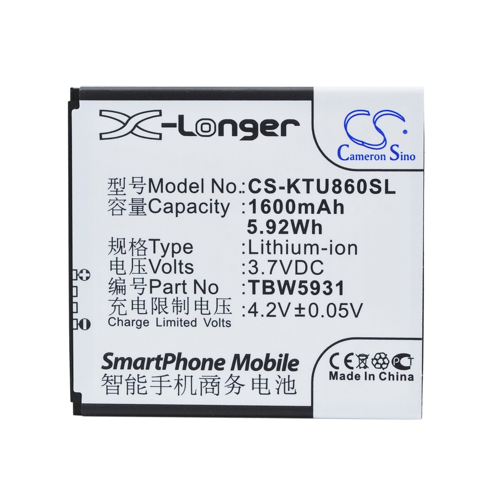 Compatible battery replacement for Highscreen TBW5931