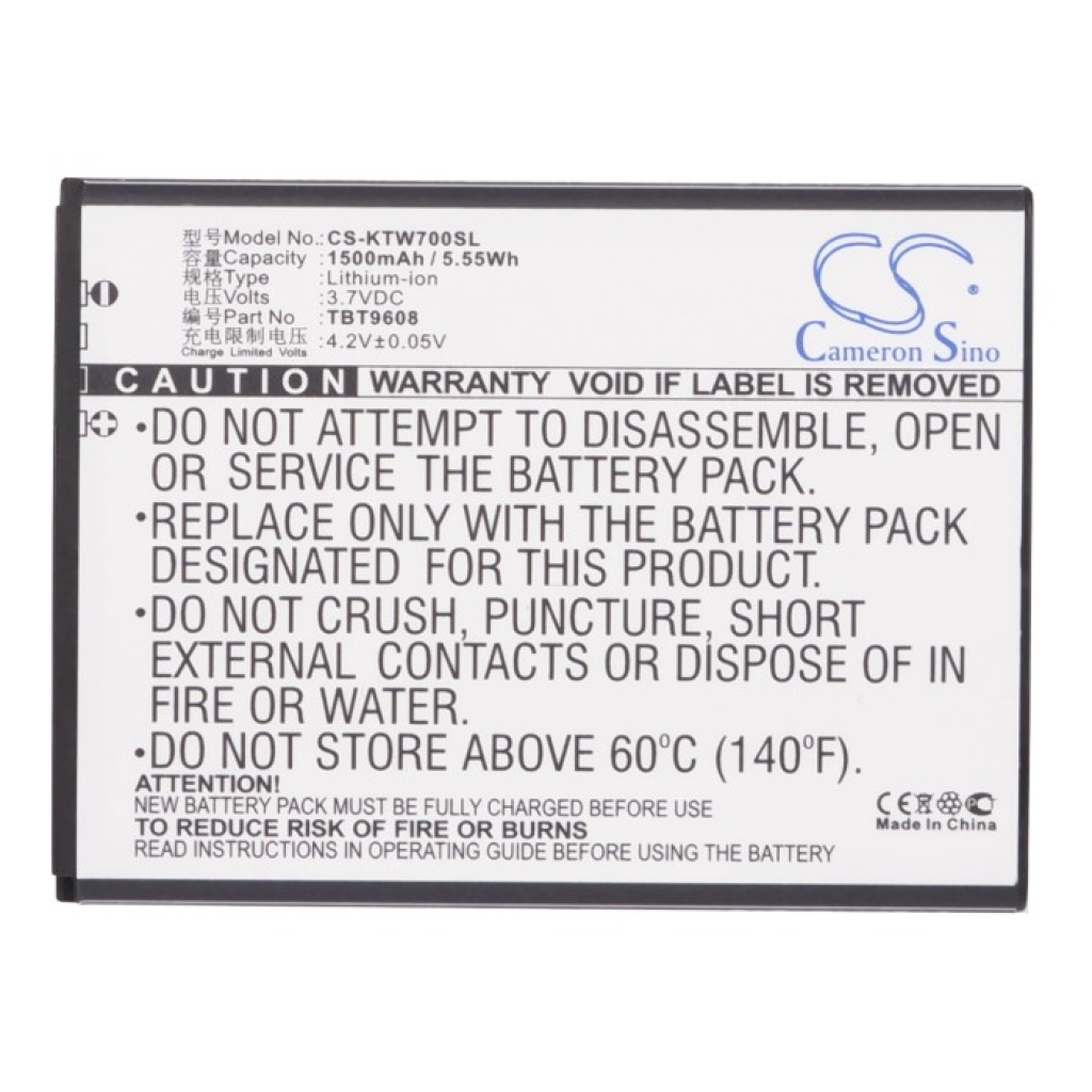 Battery Replaces TBT9608