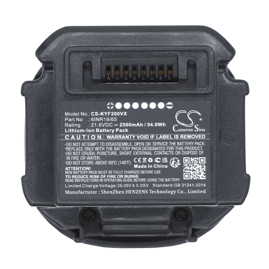 Compatible battery replacement for Kyvol 6INR19/65