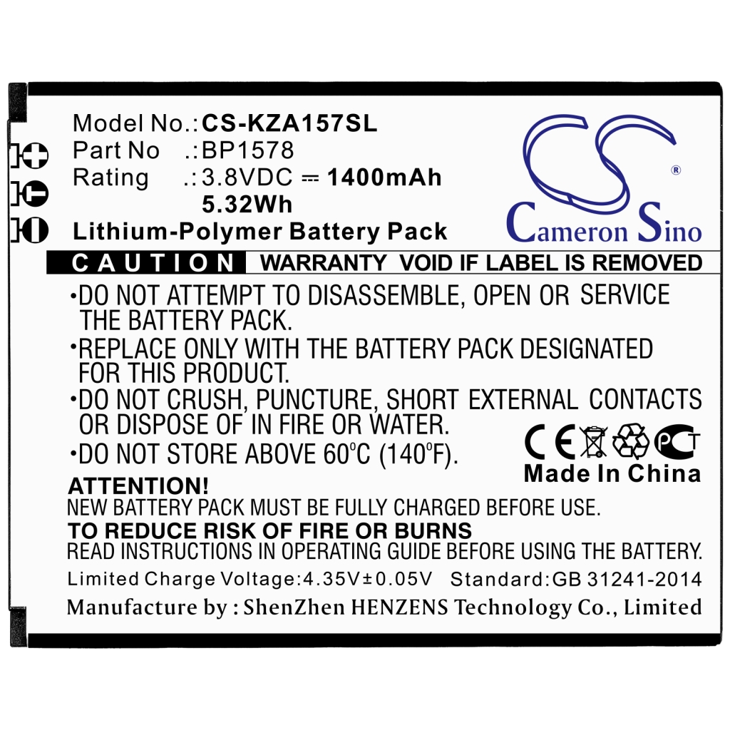 Battery Replaces BP1578