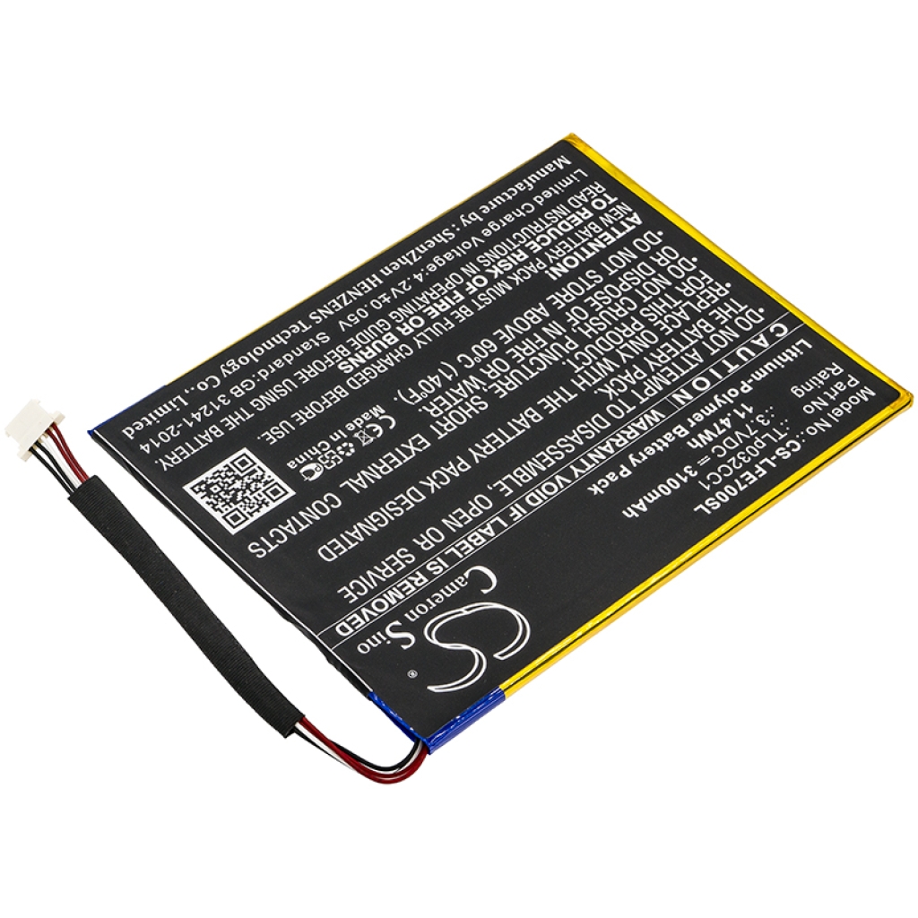 Compatible battery replacement for Leapfrog TLP032CC1