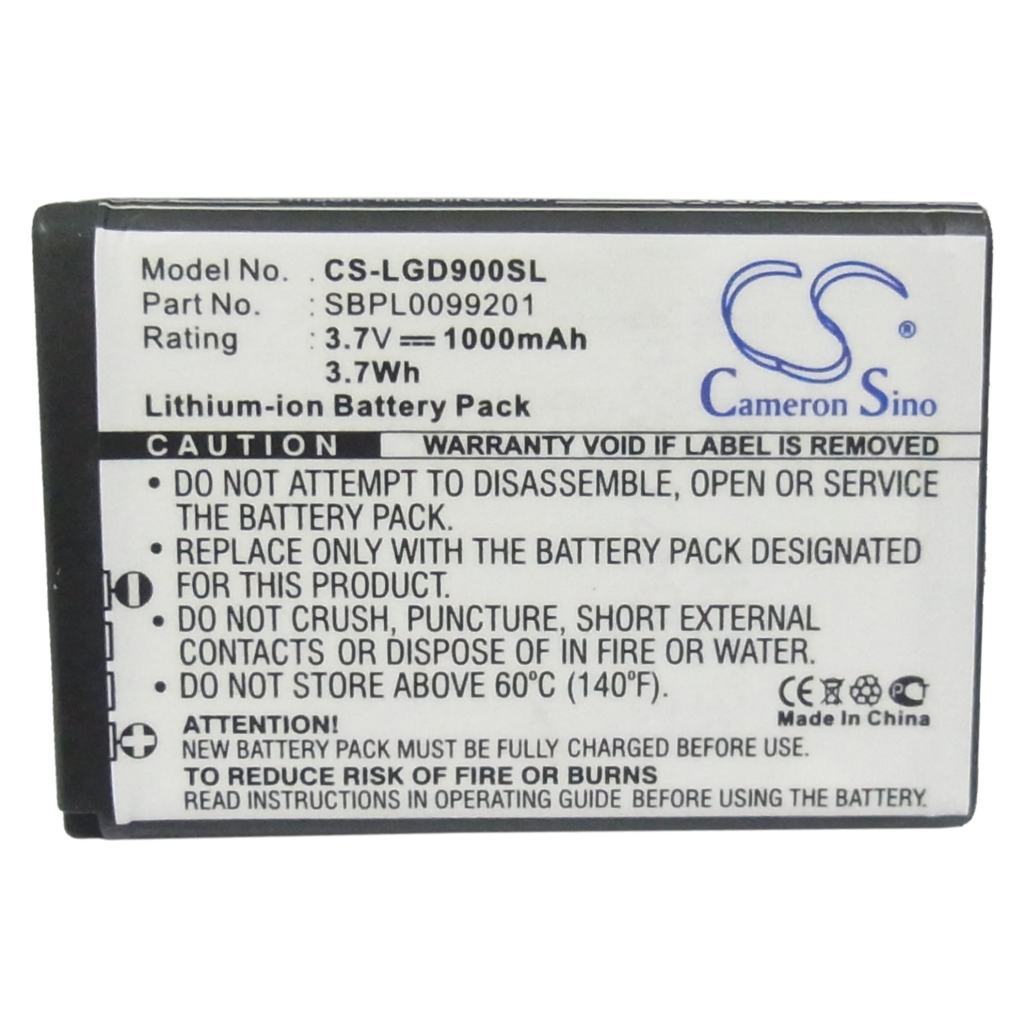 Batterie de téléphone portable LG CS-LGD900SL