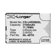 CS-LKE980XL<br />Batteries for   replaces battery BL-48TH