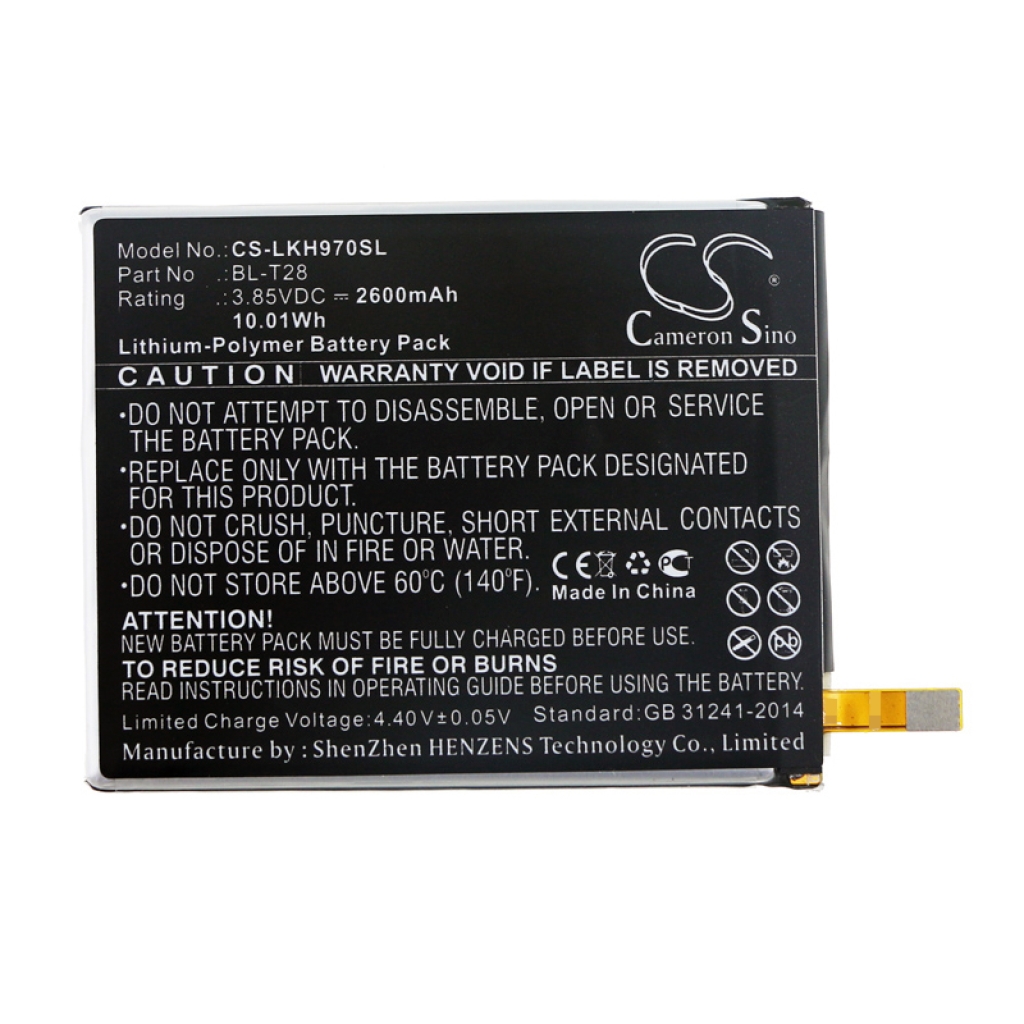 Batterie de téléphone portable LG LMQ610NM (CS-LKH970SL)