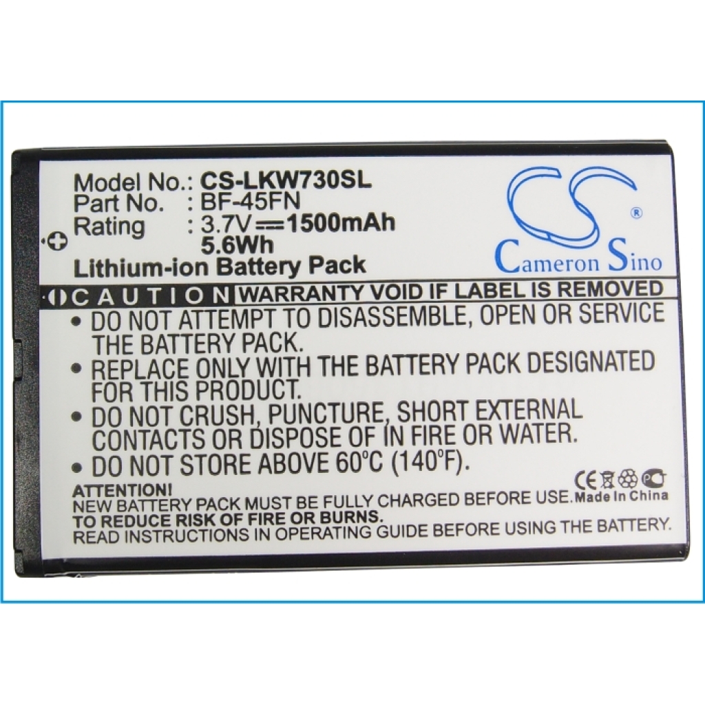 Mobile Phone Battery LG CS-LKW730SL