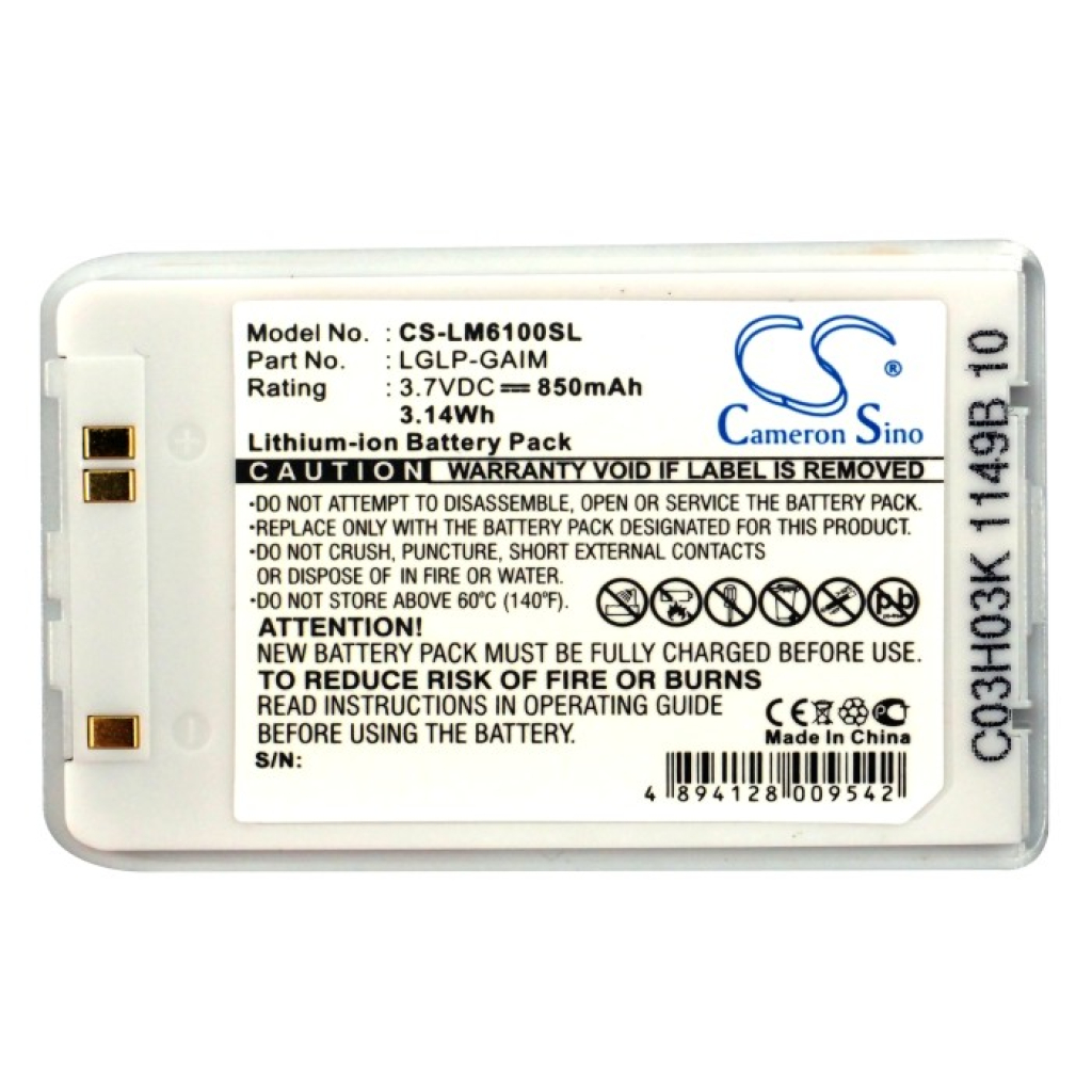 Batterie de téléphone portable LG CS-LM6100SL