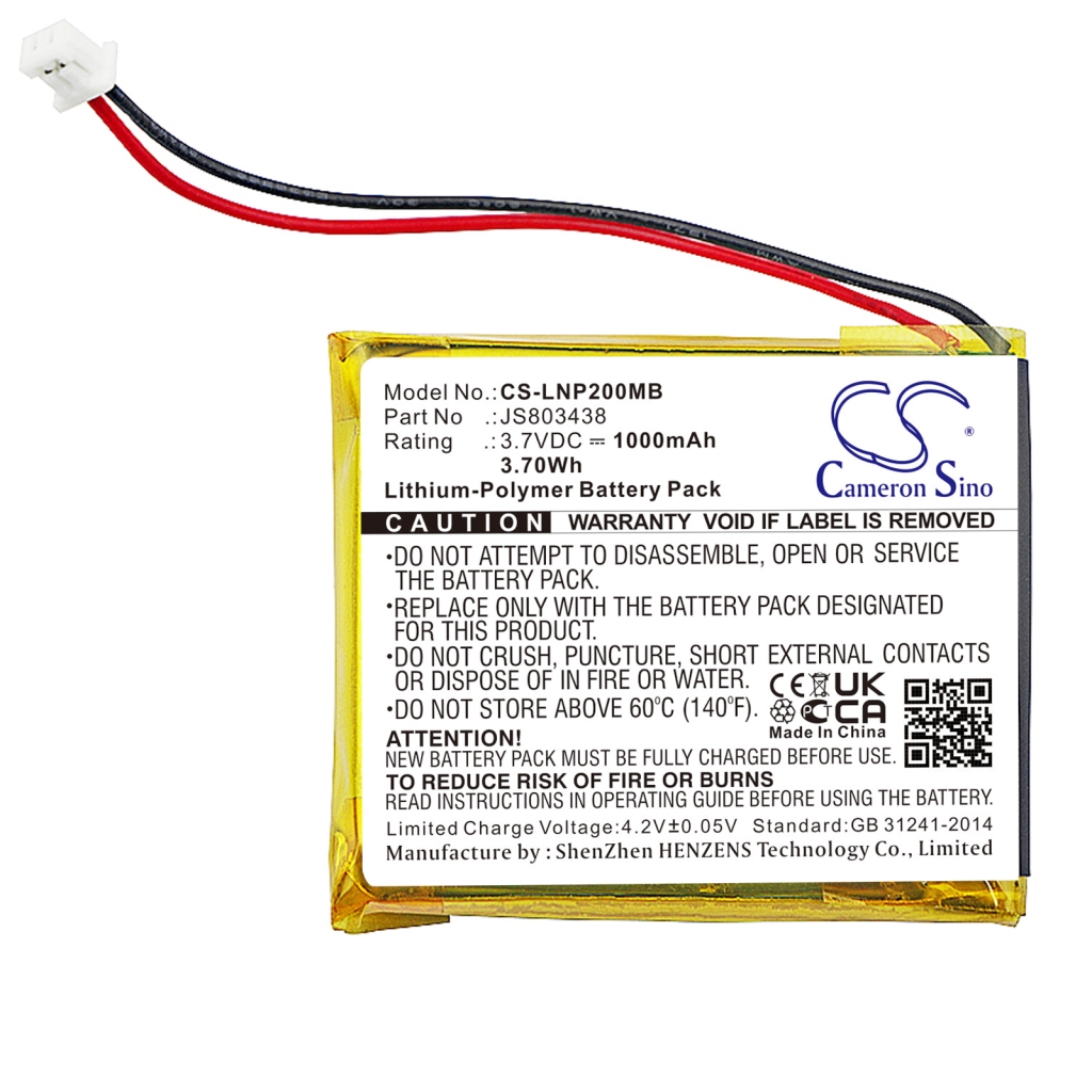 Compatible battery replacement for Luvion JS803438