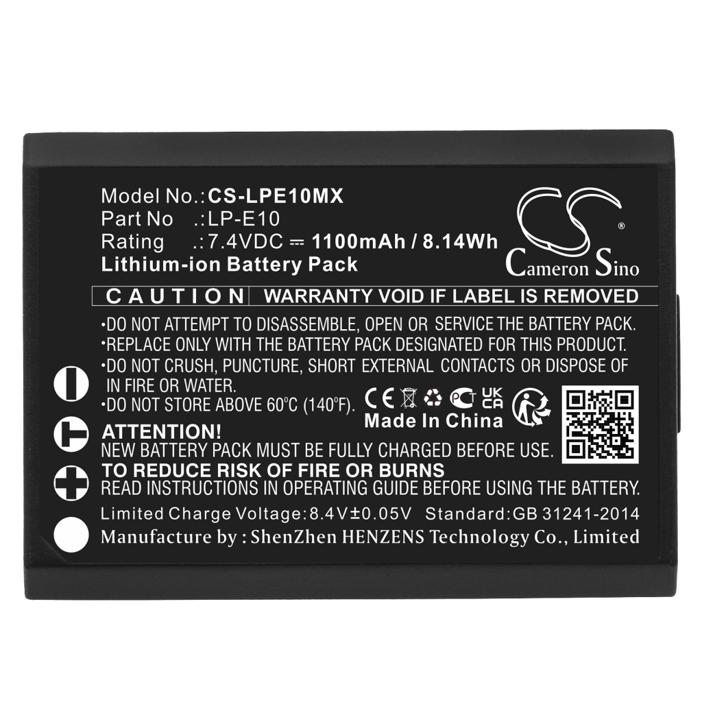 Batterie de l'appareil photo Canon CS-LPE10MX