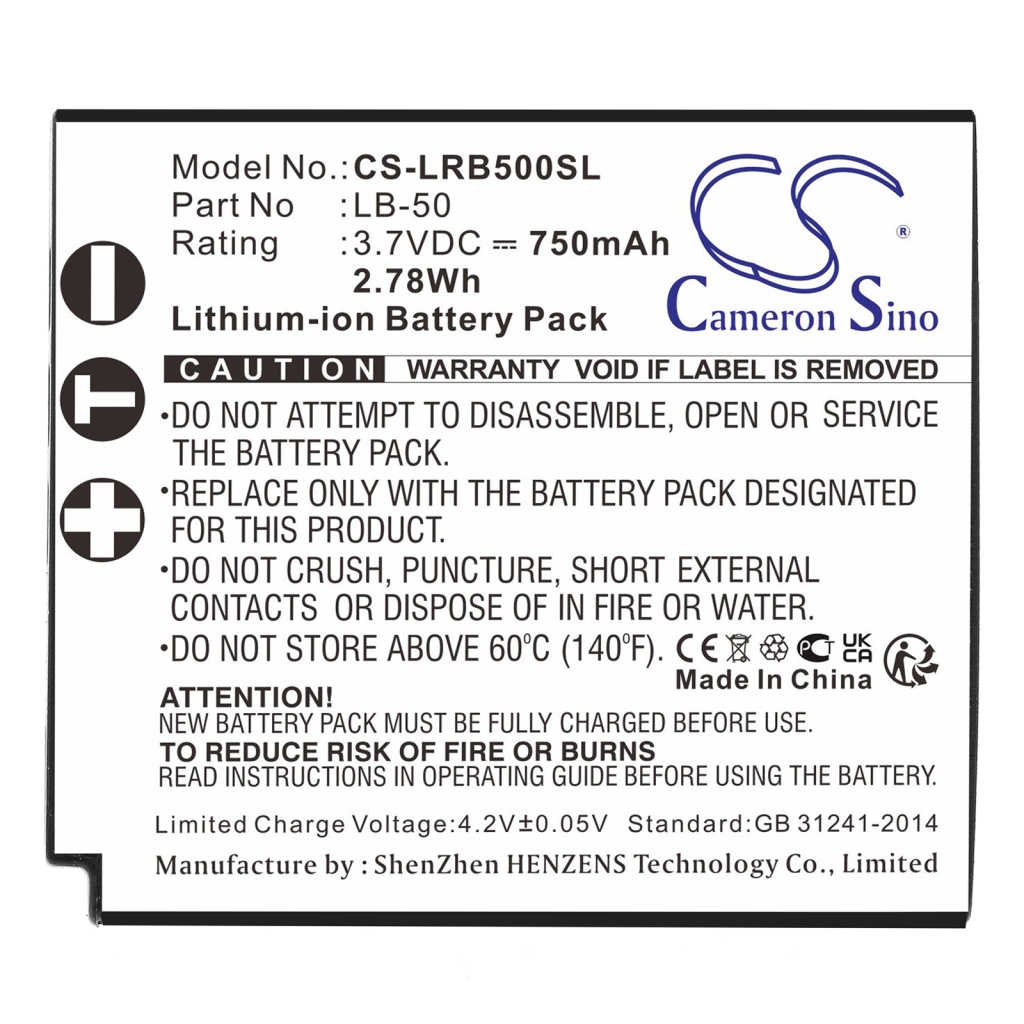 Batterie d'imprimante Canon CS-LRB500SL