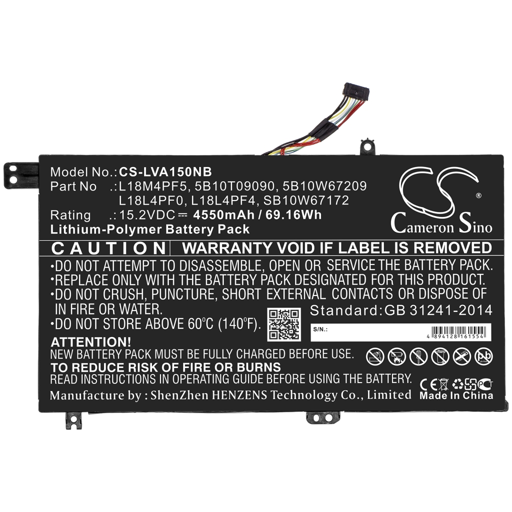 Batterie pour ordinateur portable Lenovo CS-LVA150NB