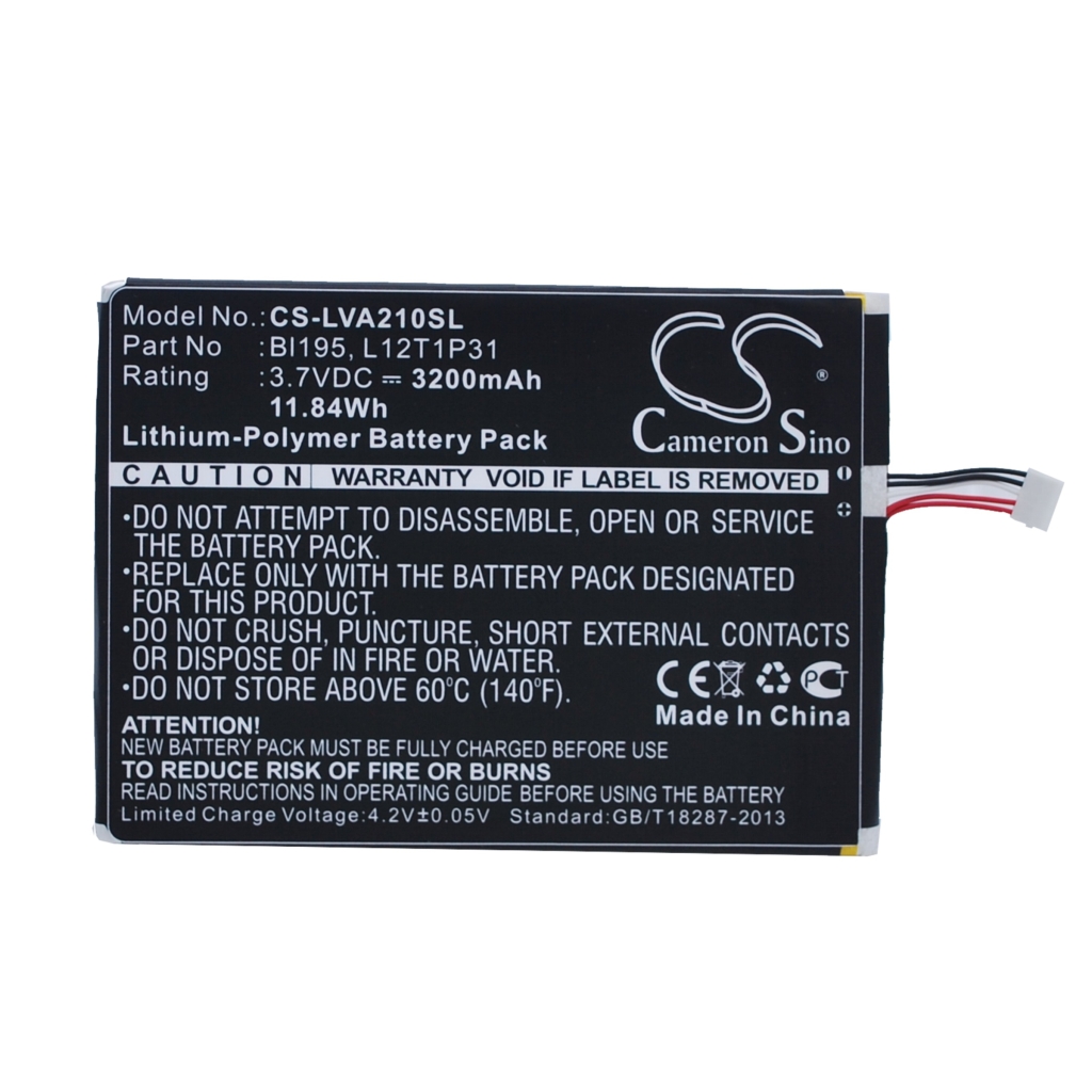 Tablette Batterie Lenovo CS-LVA210SL