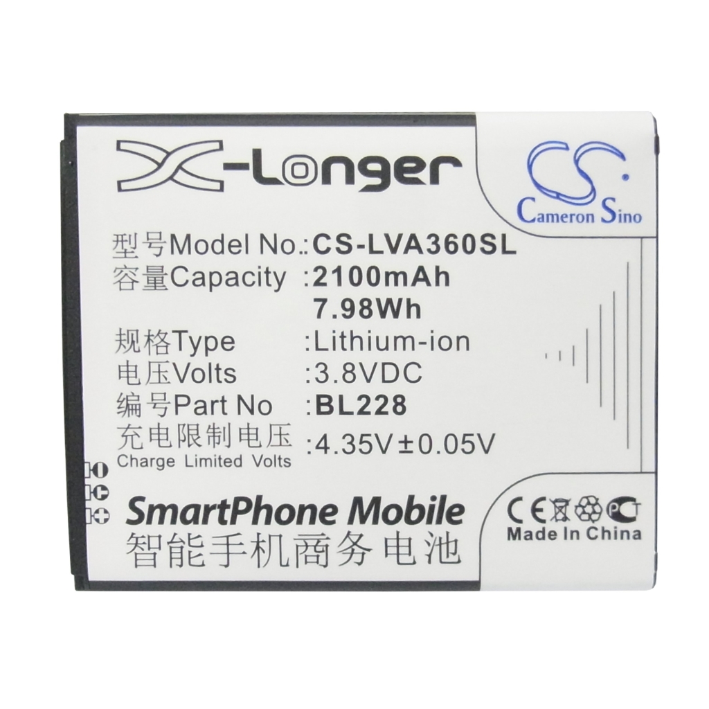 Compatible battery replacement for LENOVO BL228