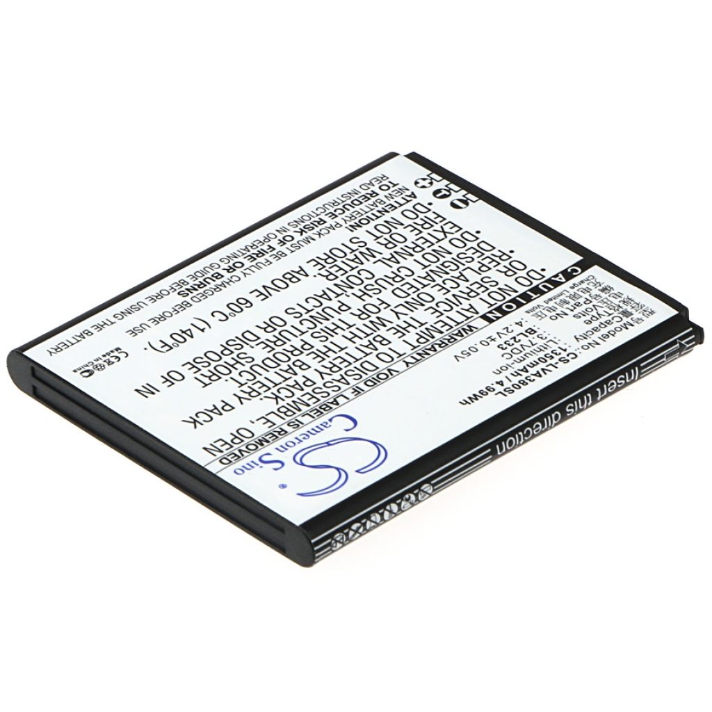 Batterie de téléphone portable Lenovo CS-LVA380SL