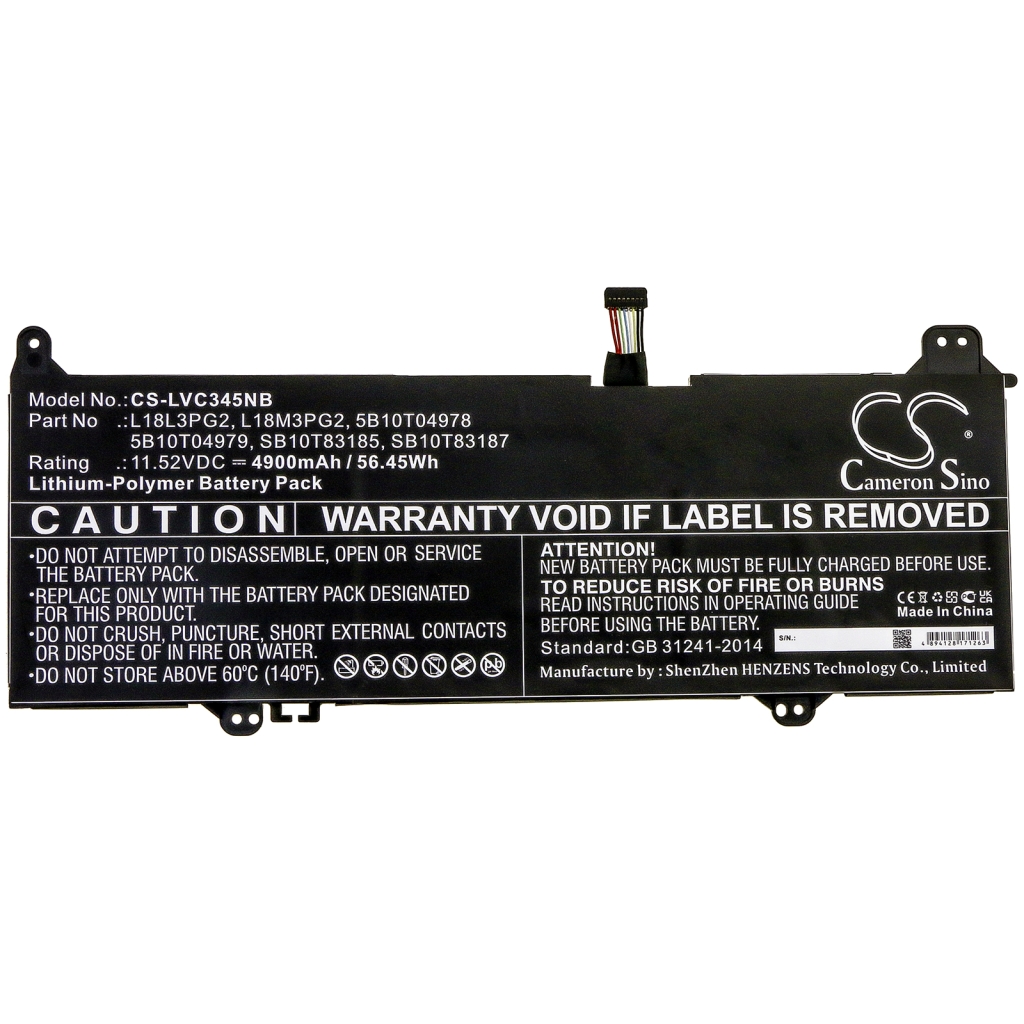 Batterie pour ordinateur portable Lenovo CS-LVC345NB