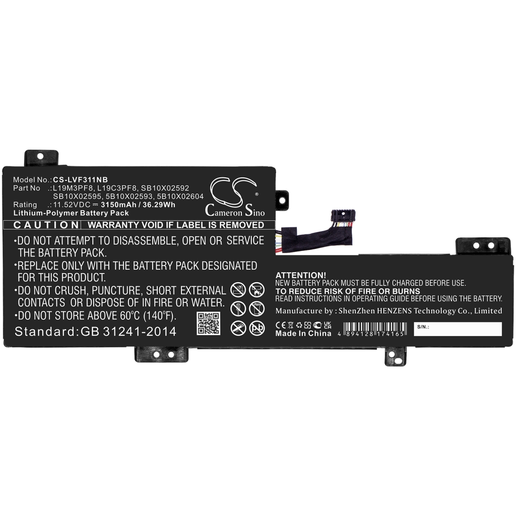 Battery Replaces L19C3PF8