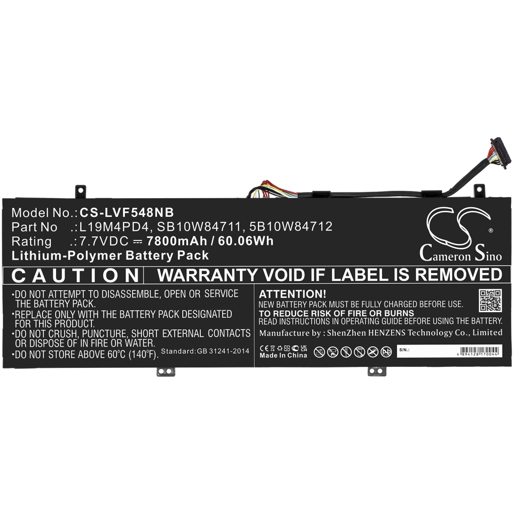 Batterie pour ordinateur portable Lenovo CS-LVF548NB