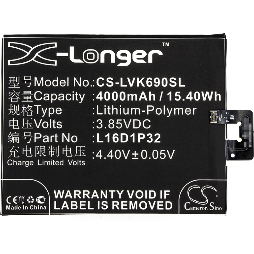 Compatible battery replacement for LENOVO L16D1P32