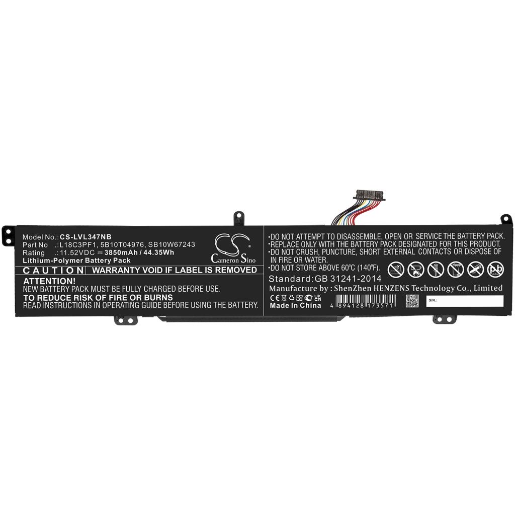 Batterie pour ordinateur portable Lenovo CS-LVL347NB