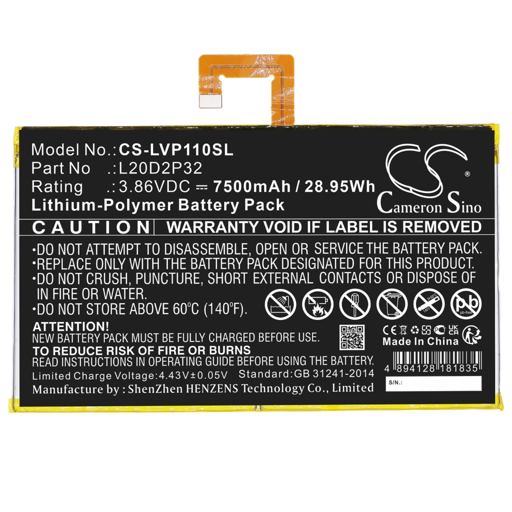 Compatible battery replacement for LENOVO L20D2P32