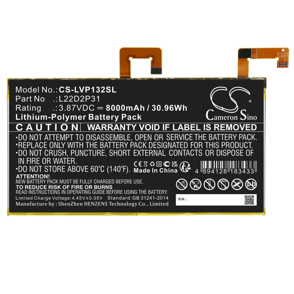 Compatible battery replacement for LENOVO L22D2P31