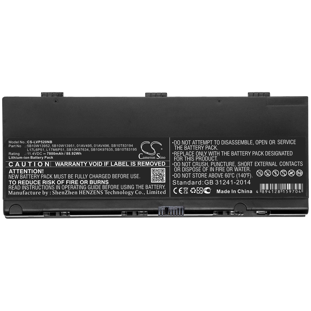 Batteries Remplace 01AV495