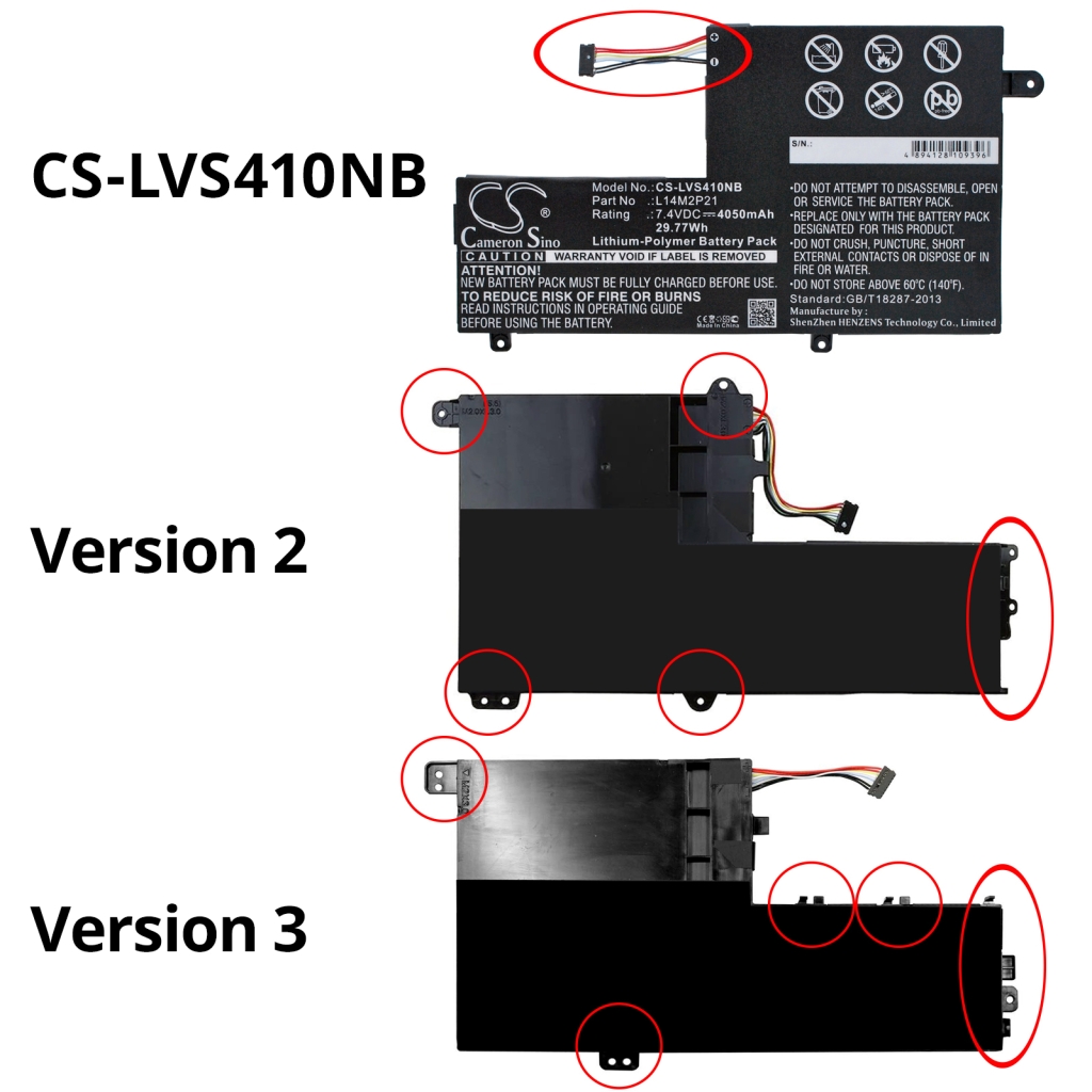 Batterie pour ordinateur portable Lenovo CS-LVS410NB