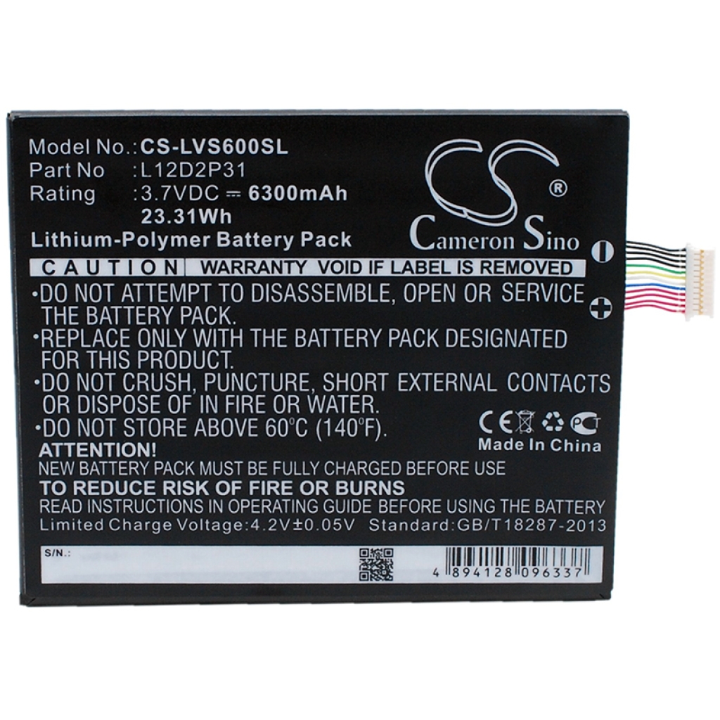 Tablette Batterie Lenovo CS-LVS600SL