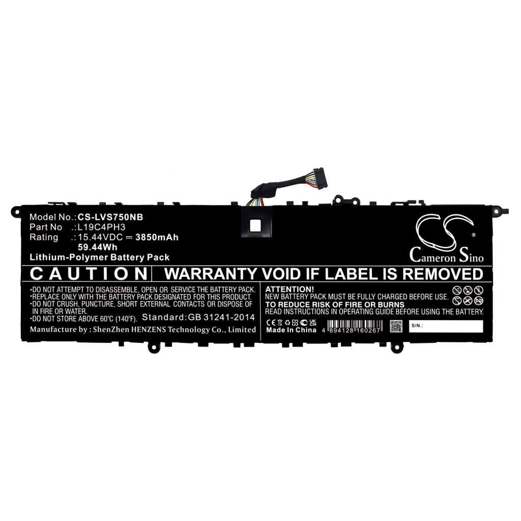 Compatible battery replacement for LENOVO L19C4PH3