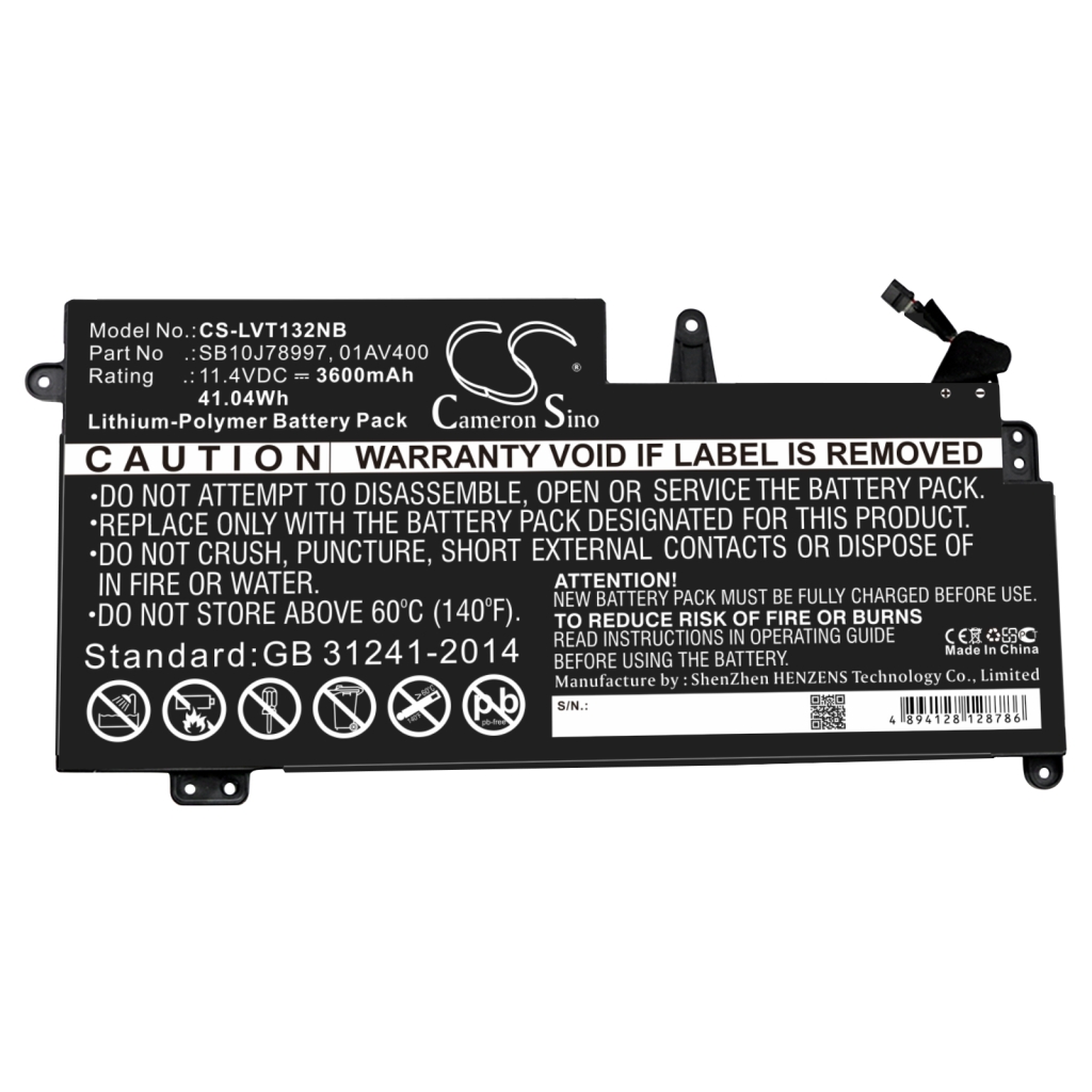 Batterie pour ordinateur portable Lenovo CS-LVT132NB