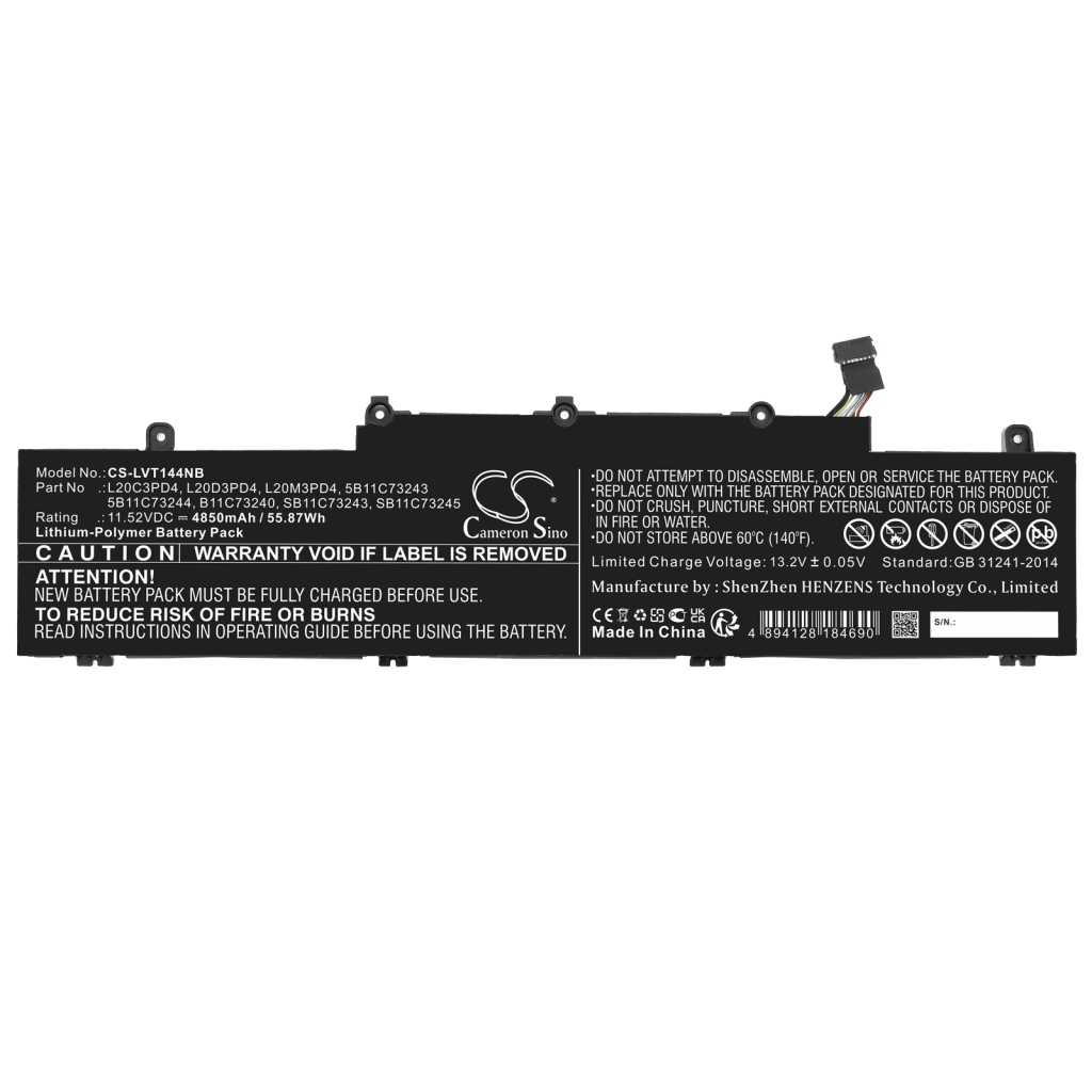 Batterie pour ordinateur portable Lenovo CS-LVT144NB