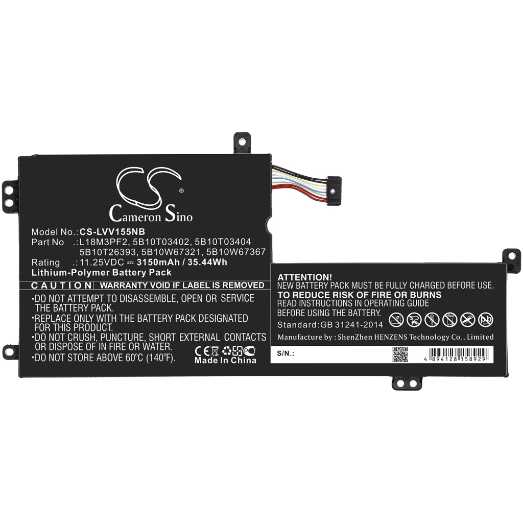 Batterie pour ordinateur portable Lenovo CS-LVV155NB