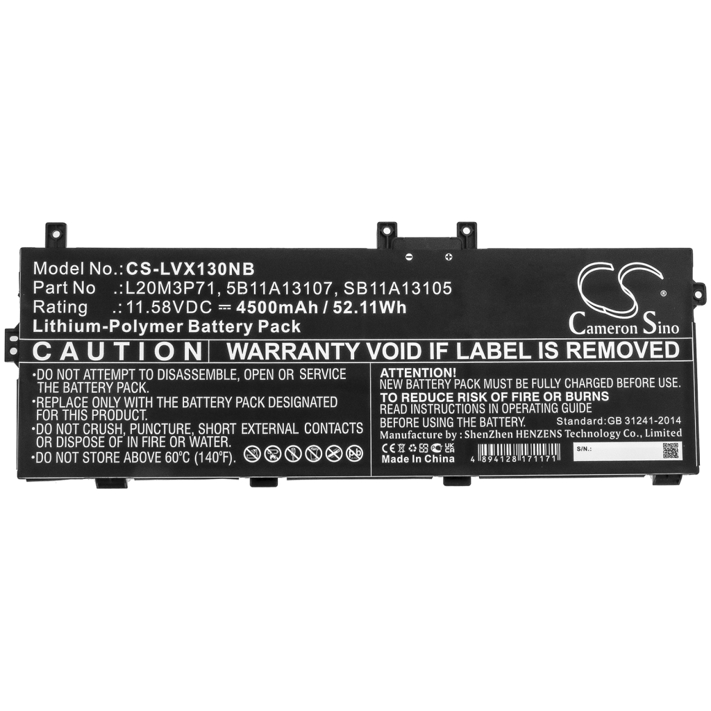 Batterie pour ordinateur portable Lenovo CS-LVX130NB