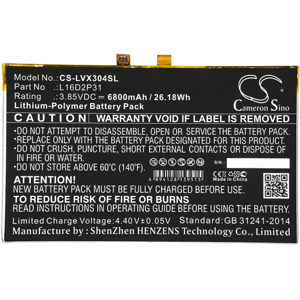 Tablet Battery Lenovo TB-X304L