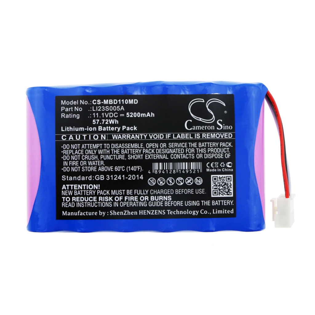 Compatible battery replacement for Mindray LI23S005A