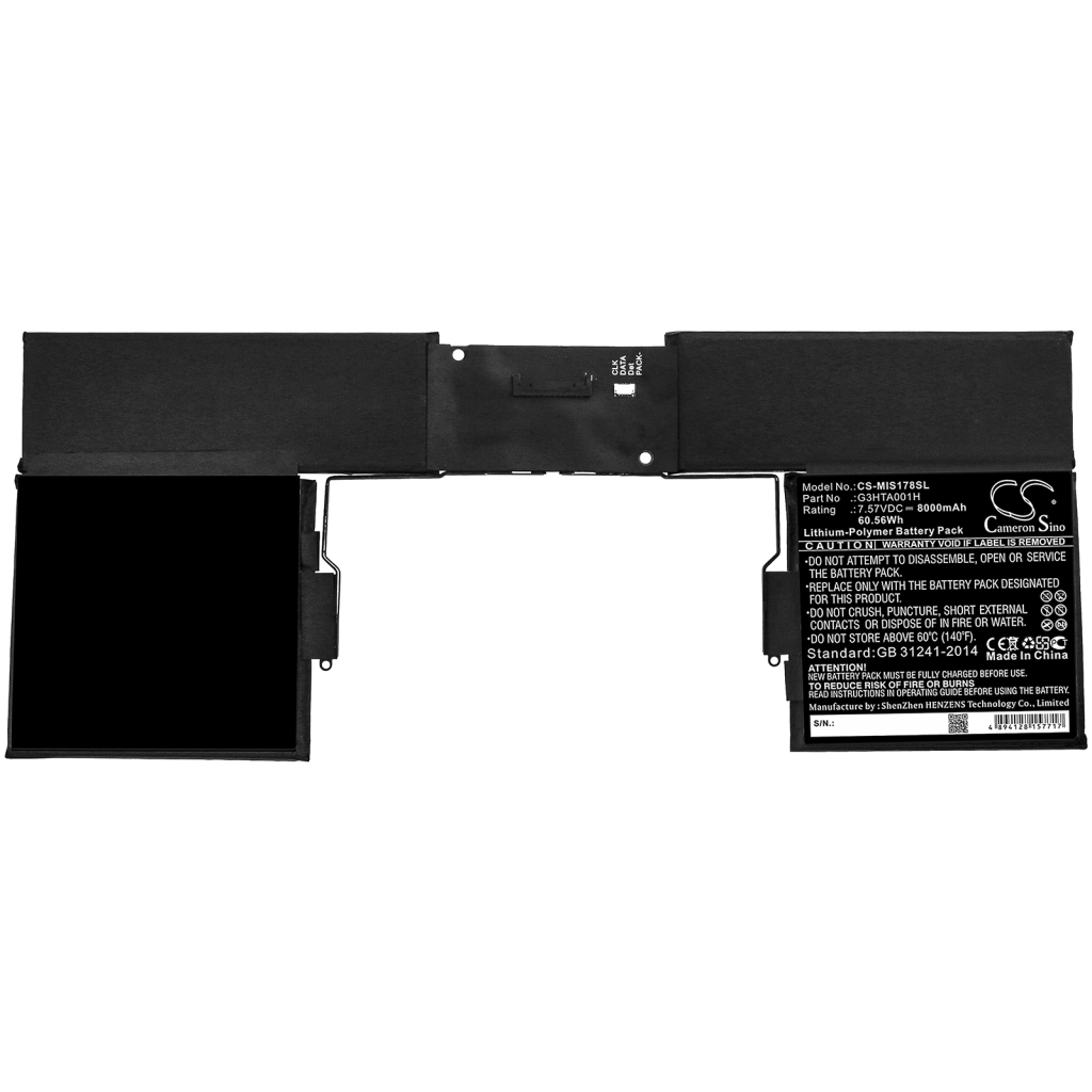 Compatible battery replacement for Microsoft G3HTA001H