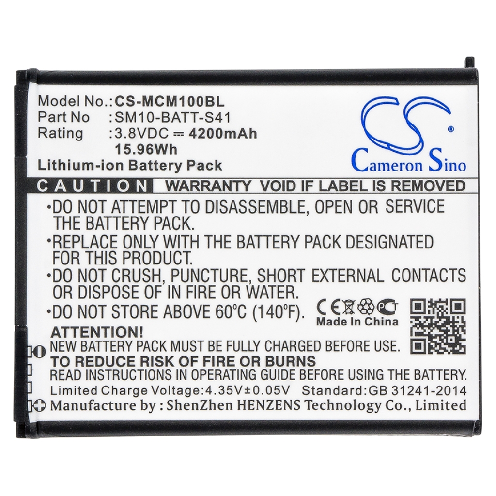 BarCode, Scanner Battery M3 Mobile CS-MCM100BL