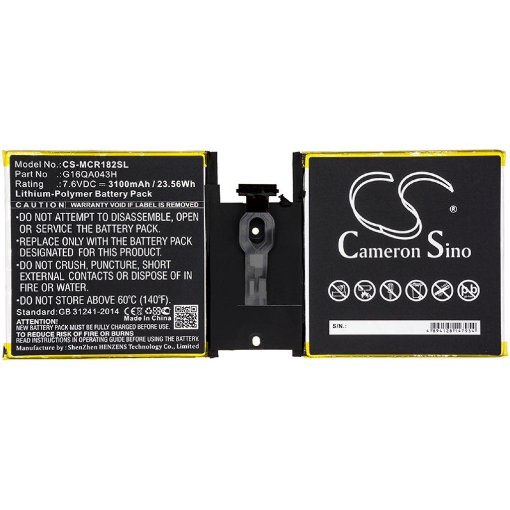 Tablette Batterie Microsoft CS-MCR182SL