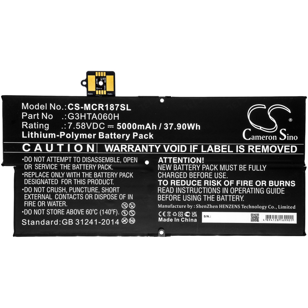 Tablette Batterie Microsoft CS-MCR187SL