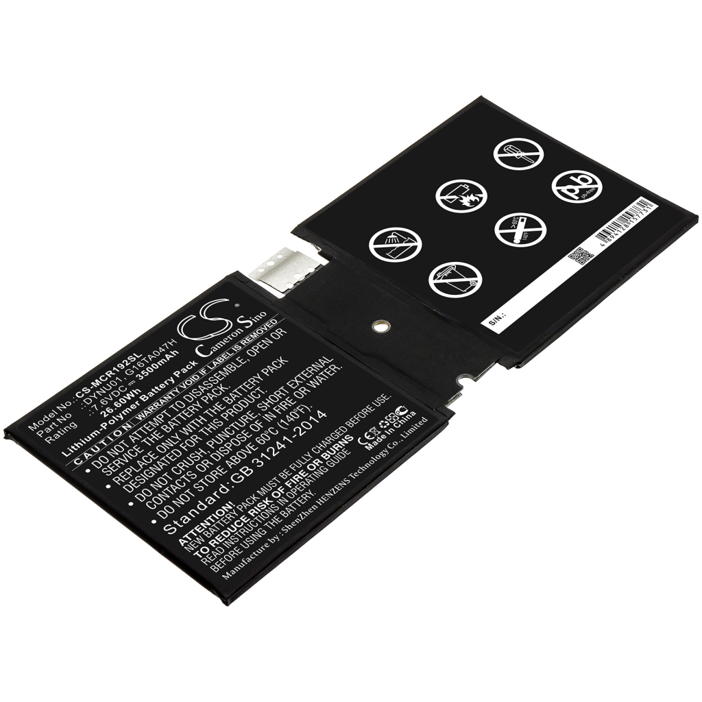 Tablette Batterie Microsoft CS-MCR192SL