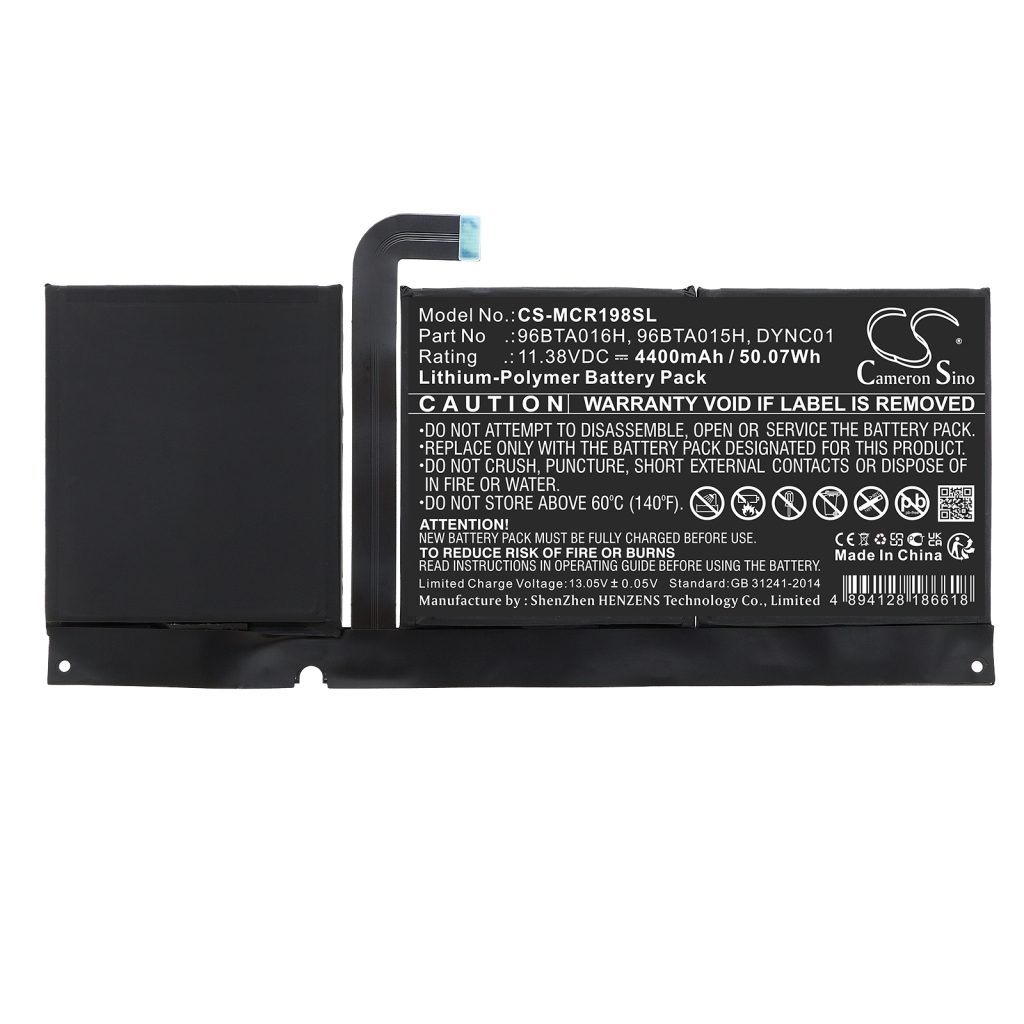 Tablette Batterie Microsoft CS-MCR198SL