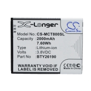 CS-MCT800SL<br />Batterie pour  remplace la batterie BTY26190