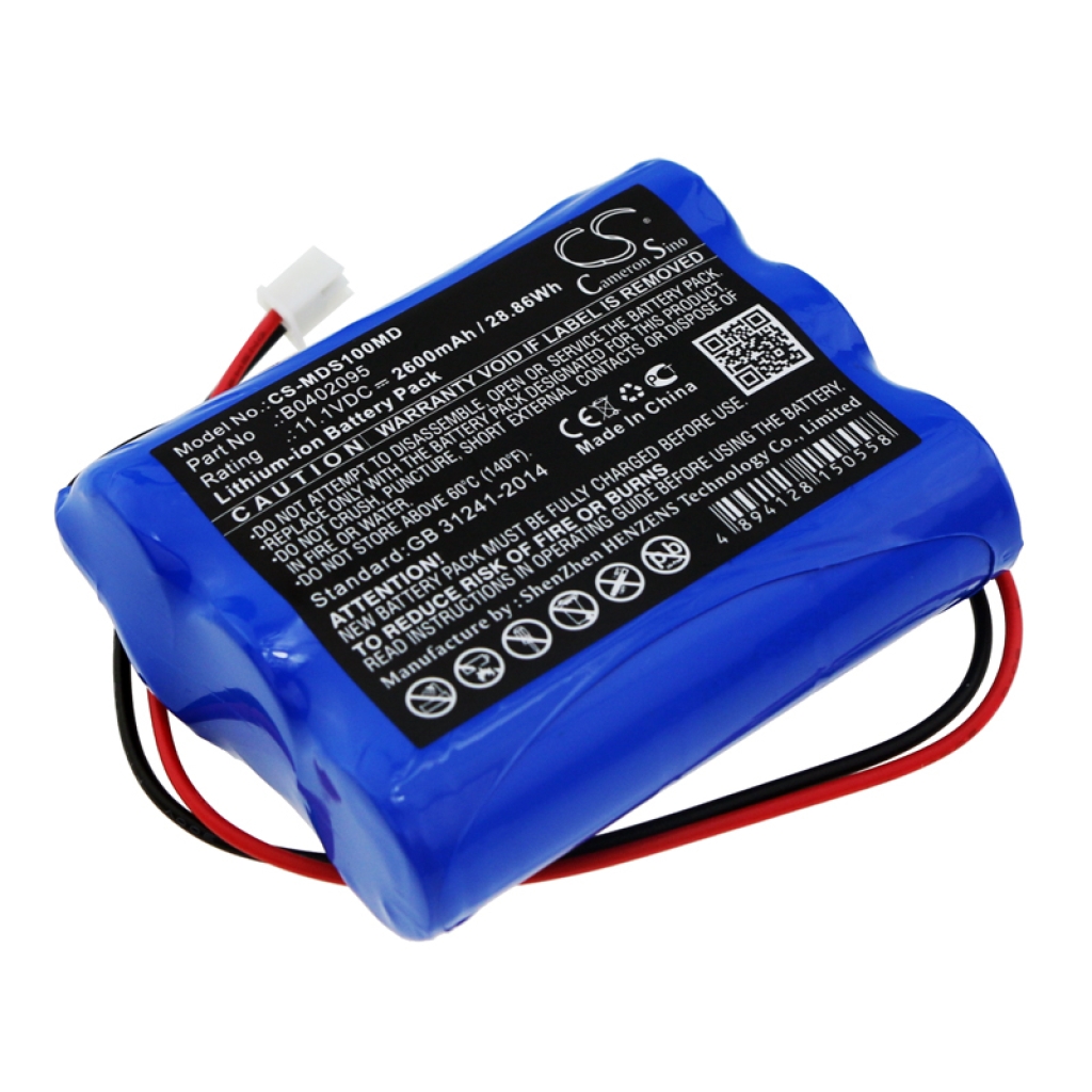 Compatible battery replacement for Medsonic B0402095