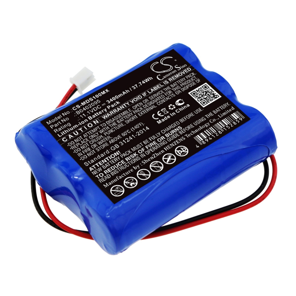 Compatible battery replacement for Medsonic B0402095