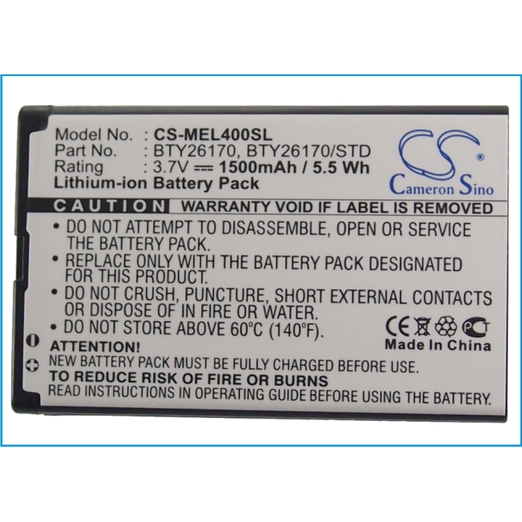 Batteries Remplace BTY26170Mobistel/STD