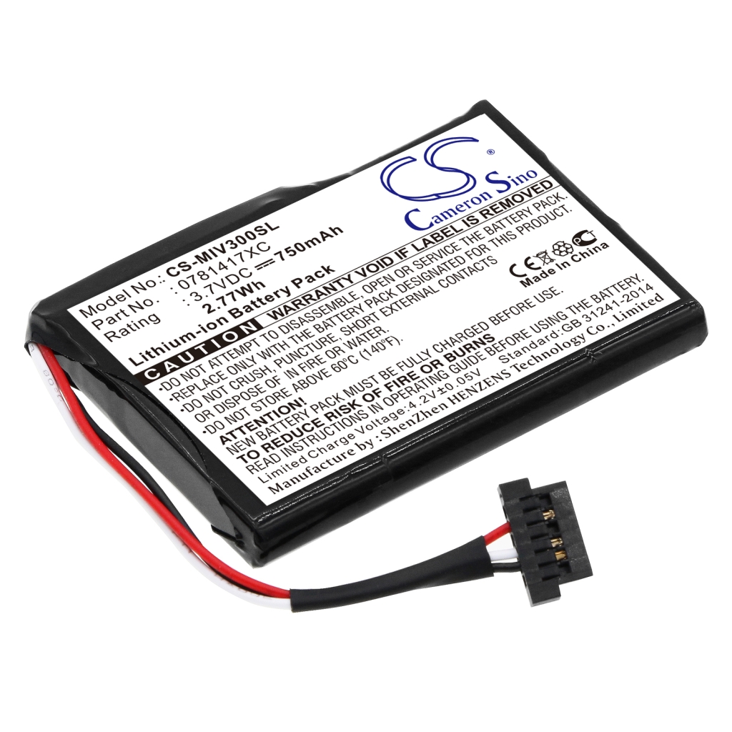 Remplacement de batterie compatible pour Mitac 0781417XC