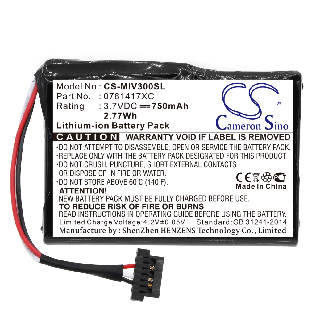 Compatible battery replacement for Mitac 0781417XC