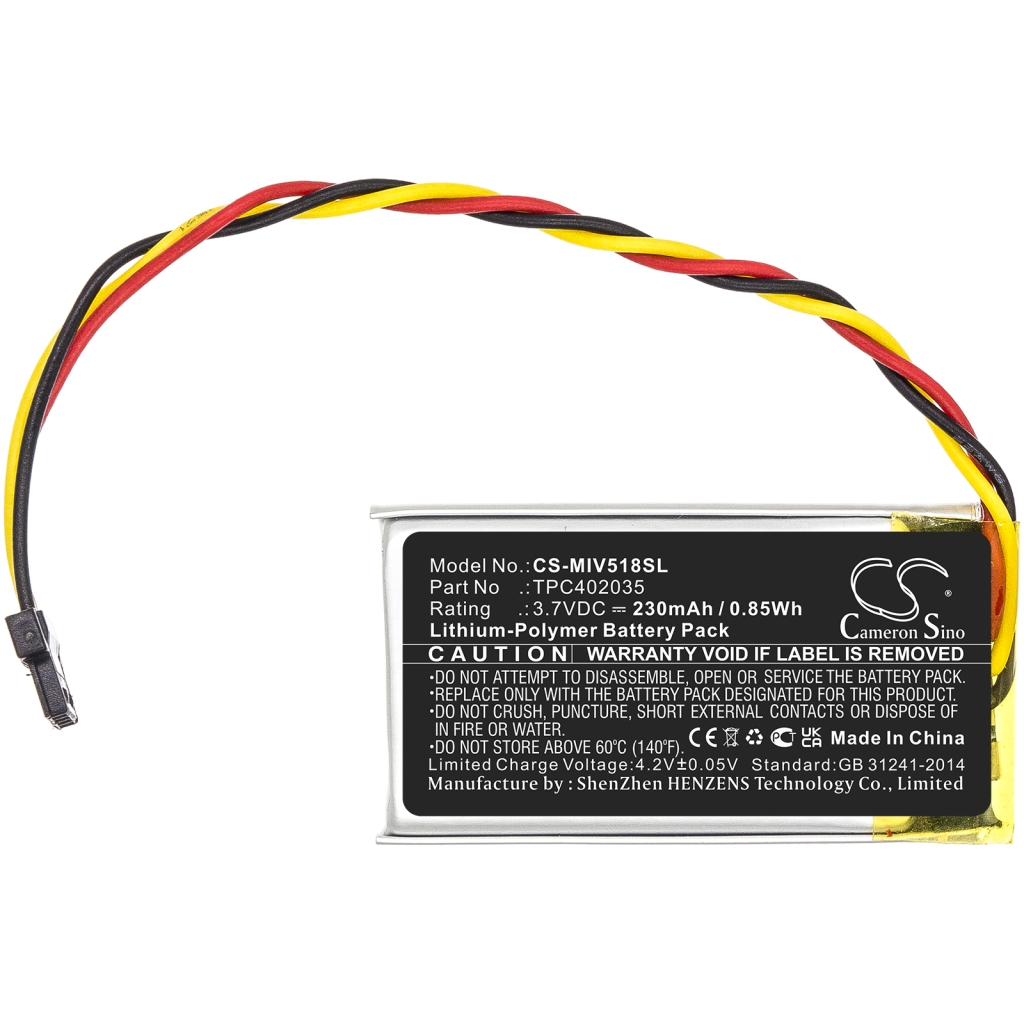 Compatible battery replacement for Mio TPC402035