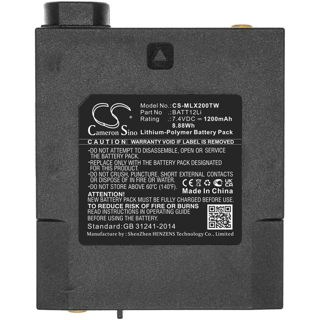 Compatible battery replacement for Midland BATT12LI