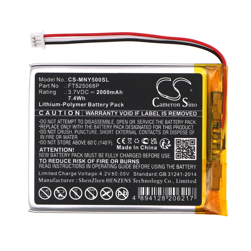 Compatible battery replacement for Moonybaby FT525068P