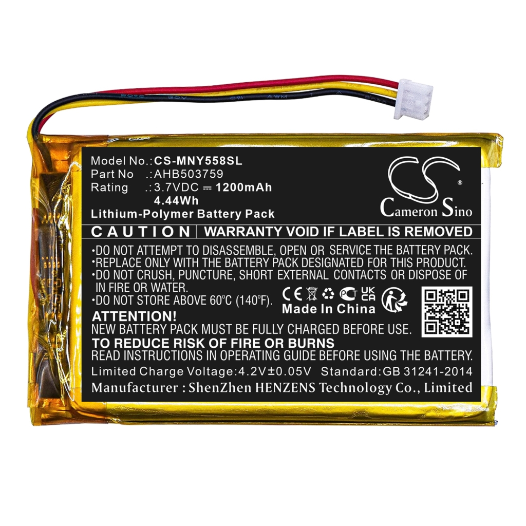 Compatible battery replacement for Moonybaby AHB503759